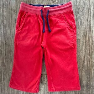 Mini Boden Bright Red Kids Joggers with Navy Drawstring